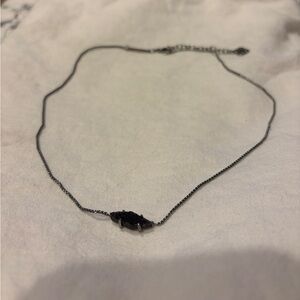 Kendra Scott Gunmetal Black Drusy Necklace